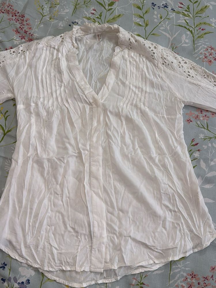 White cut out Shirt