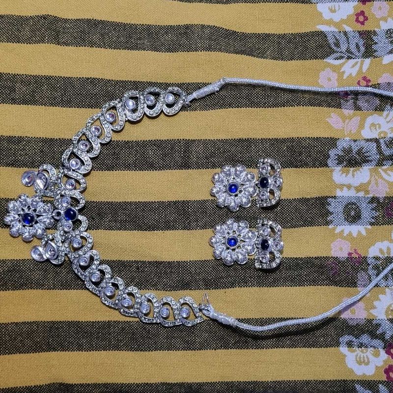 Sparkling Stone Necklace and Earring Set