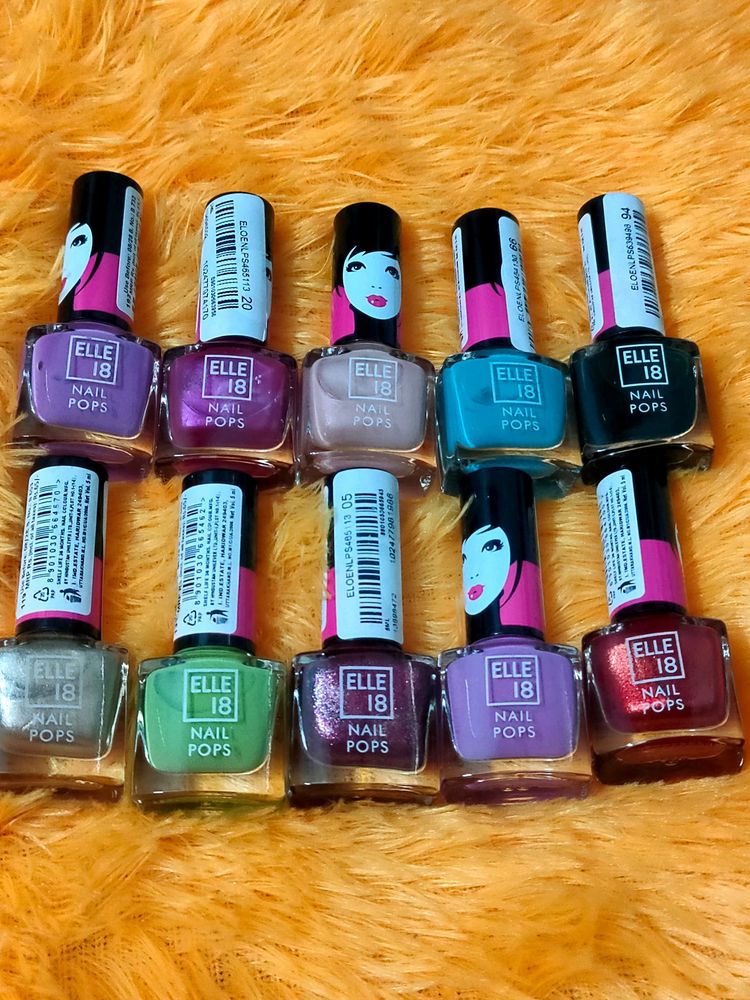 Pack Of 10 ELLE18 NAIL POLISH