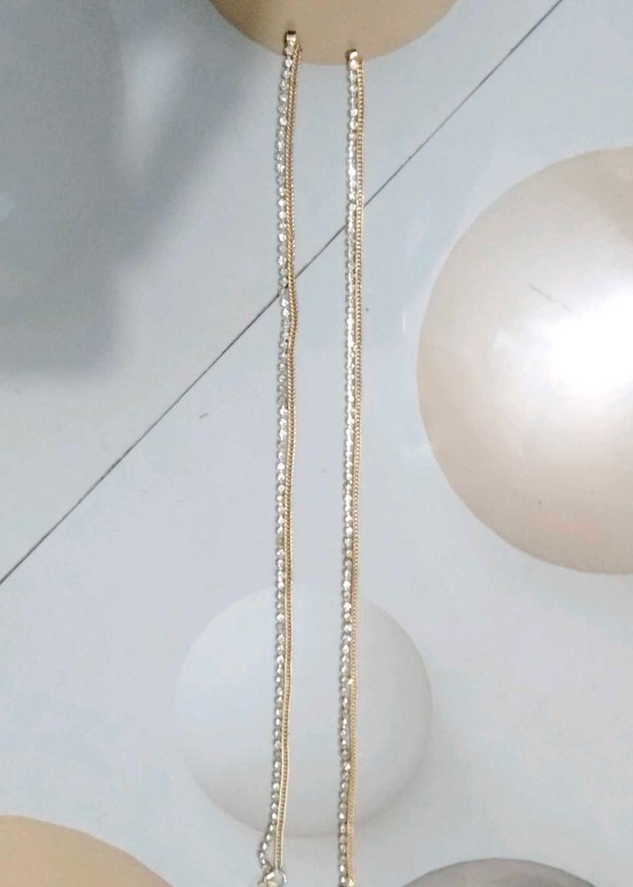 Elegant Gold Anklet with Stones
