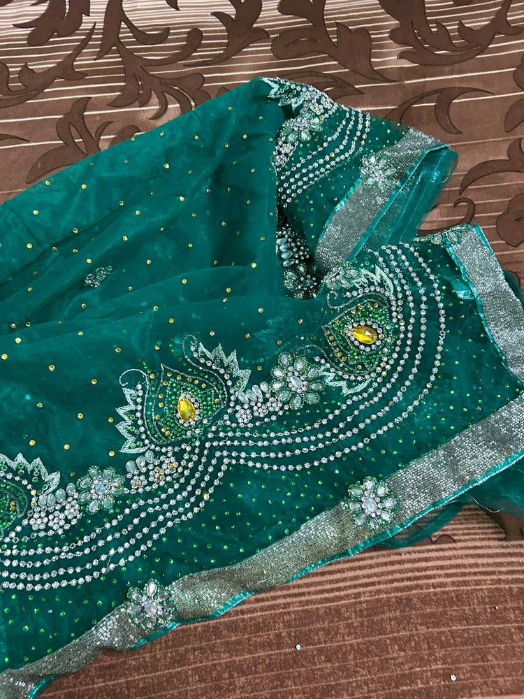 heavy Embroidered saree