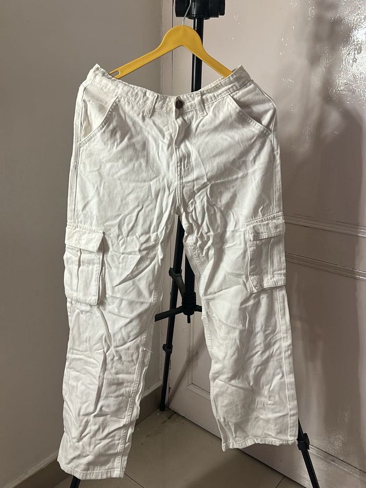White Cargo Pants