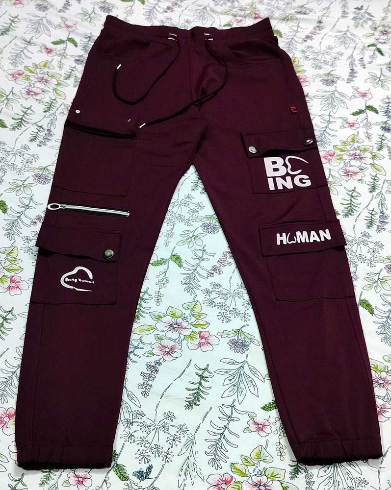 BURGUNDY CARGO PANTS