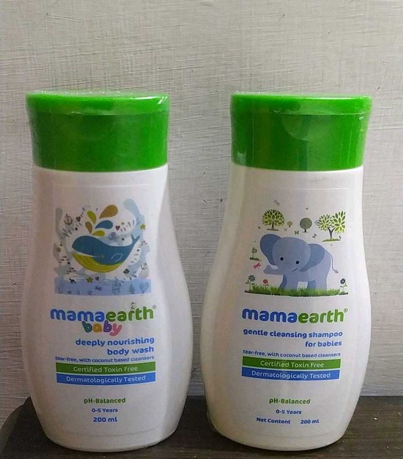 Mamaearth Baby Shampoo&amp; Body Wash Pack Of 2