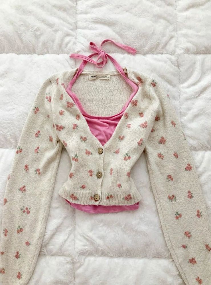 Coquette Floral Print Cardigan