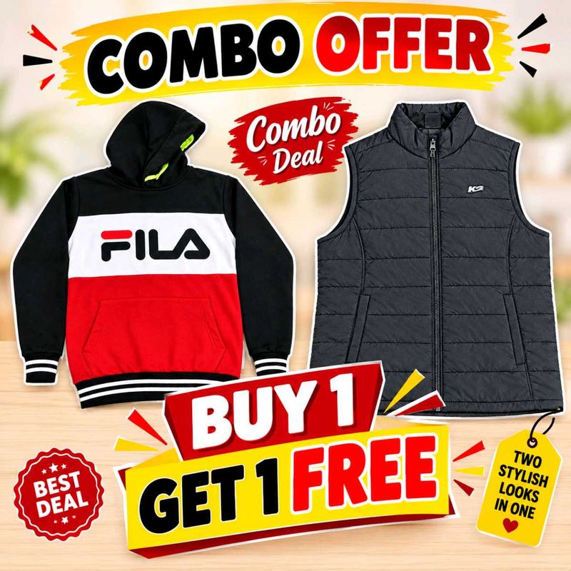FILA Hoodie &amp; K2 Padded Vest Combo