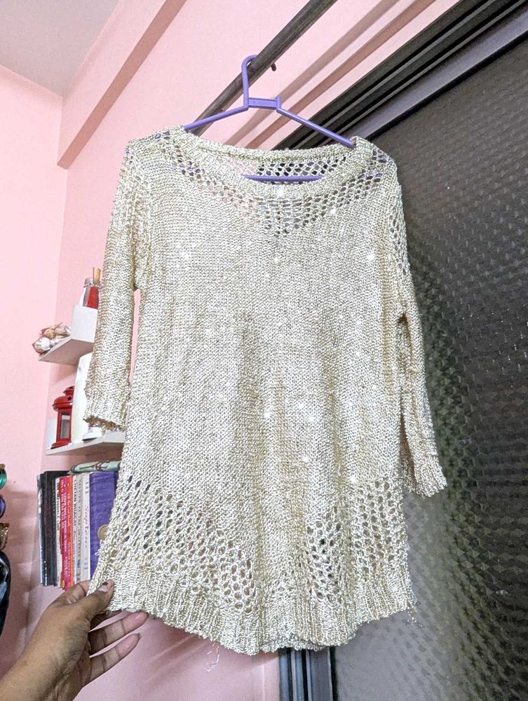 Sparkly y2k Sequin chatpate Knit Top✨⭐