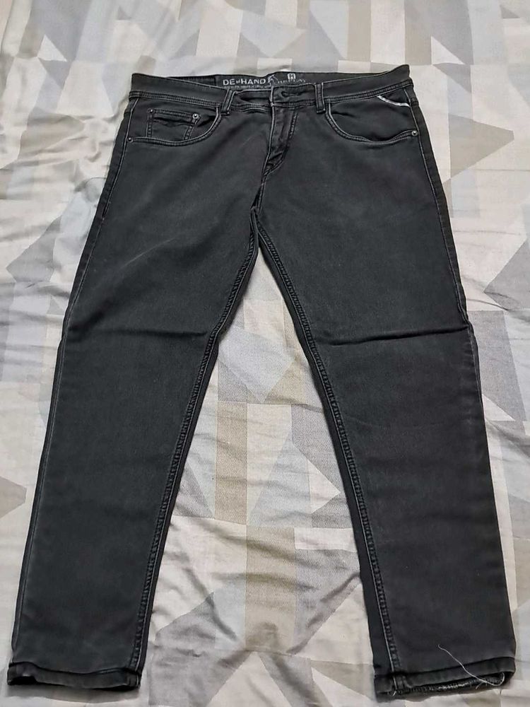 Men's Grey Denim Jeans