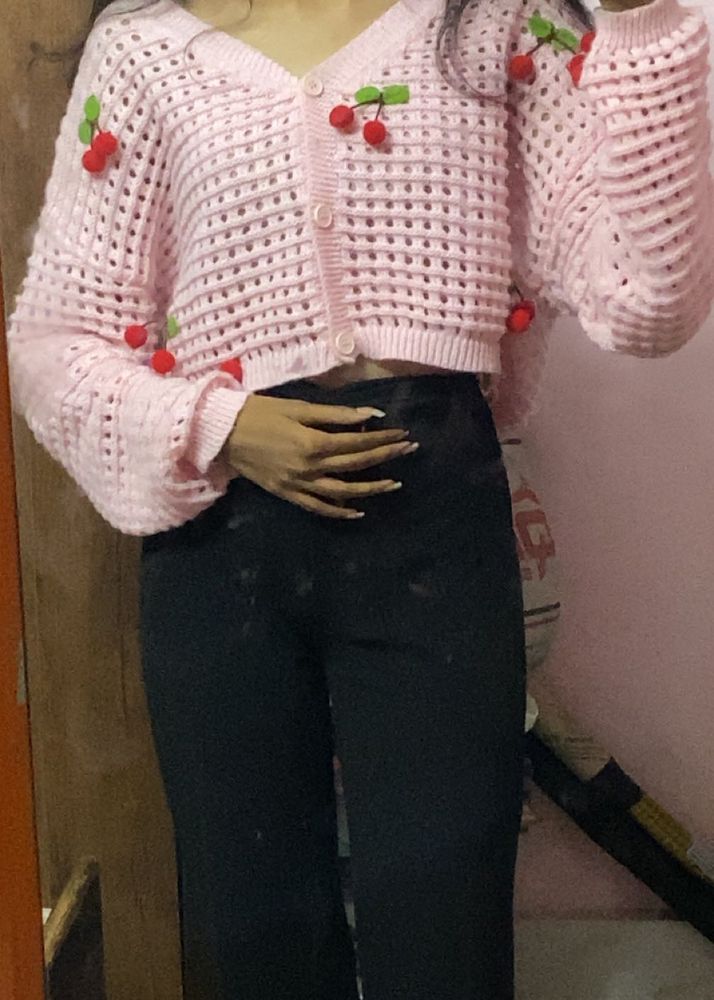 Pink Cherry Cardigan