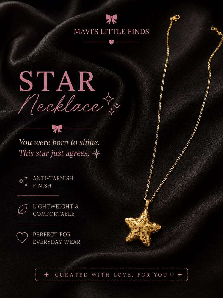 AntiTarnish - Star Necklace &amp; Matching earrings