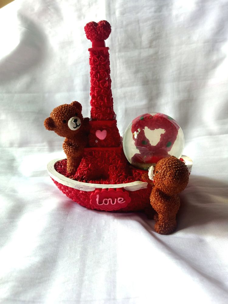 Beautiful Red Teddy Showpiece