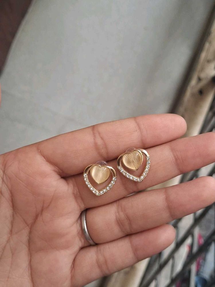 Heart Shaped Stud Earrings
