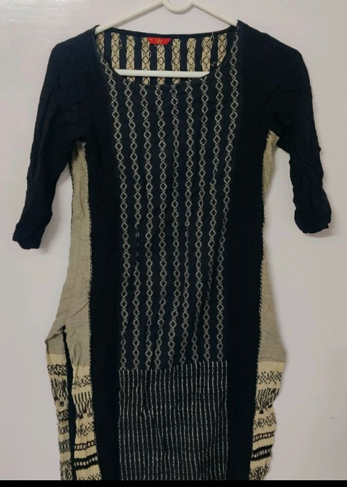 W Brand Black Kurta