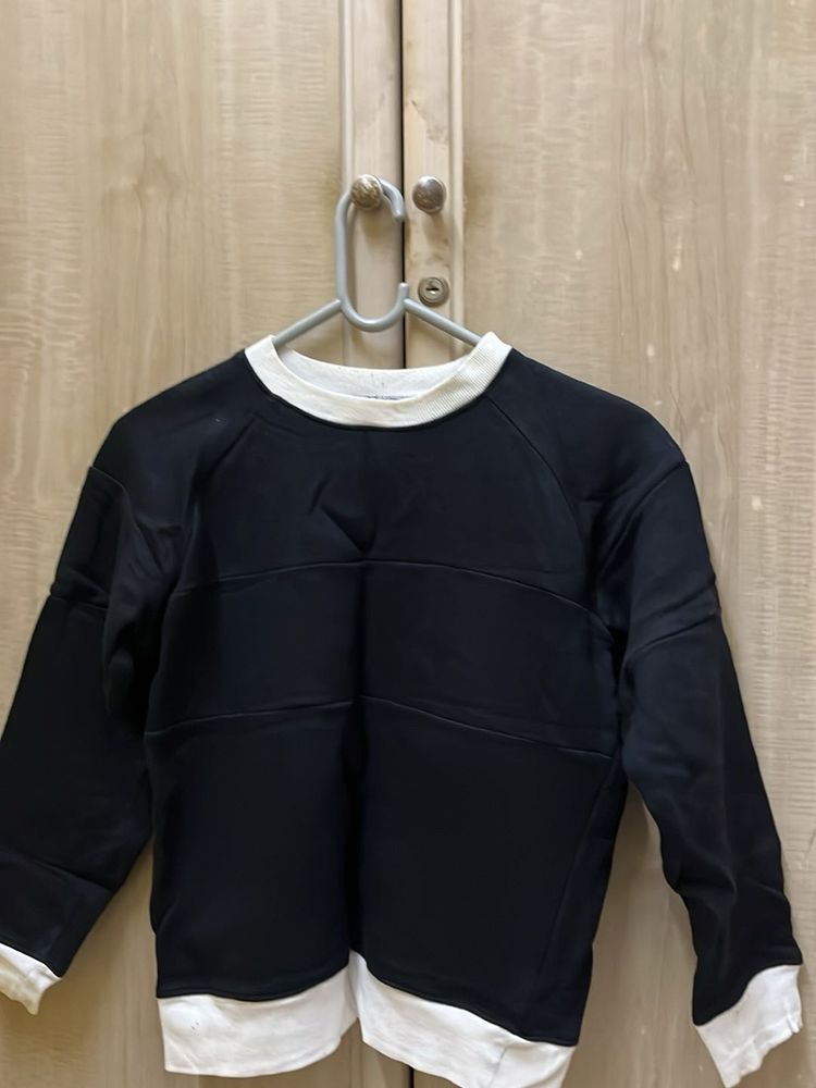 Black layered sweatshirt