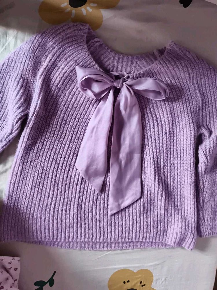 bow knit sweater savana