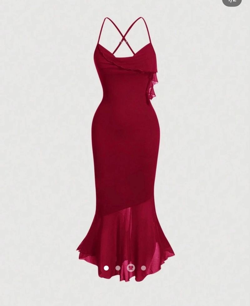 Savana Elegant Red Party Dress