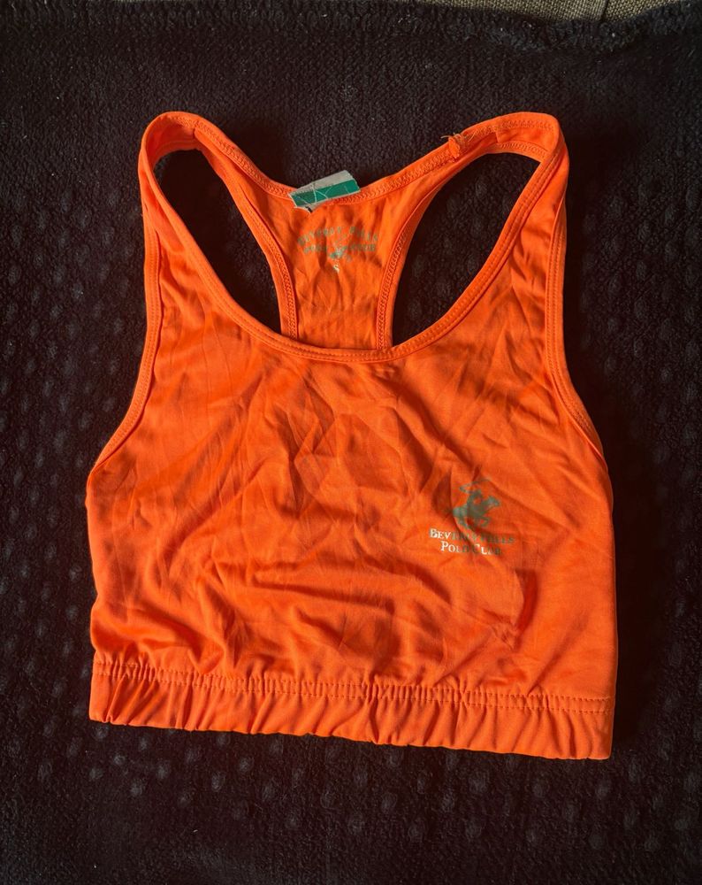 Beverly Hills Polo Club Orange Sports Bra
