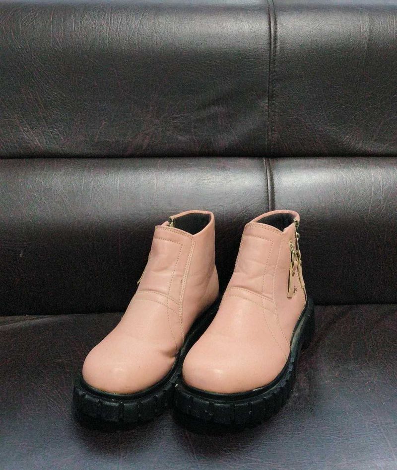 Chunky Sole Pink Boots