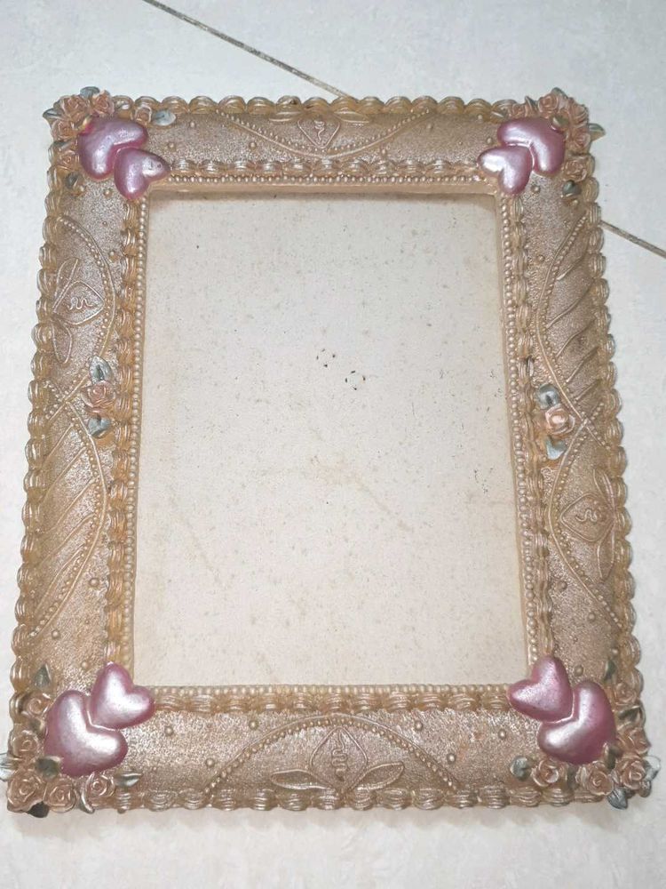 Vintage Rose &amp; Heart Picture Frame