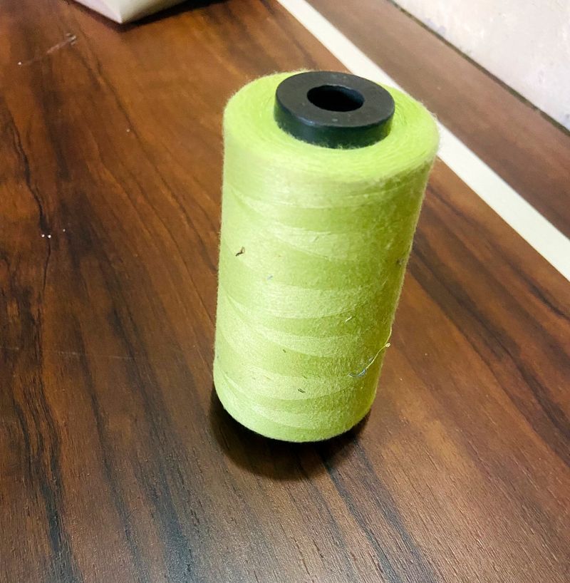 100%Spun Polyester Thread Of Light Green Colour…💚