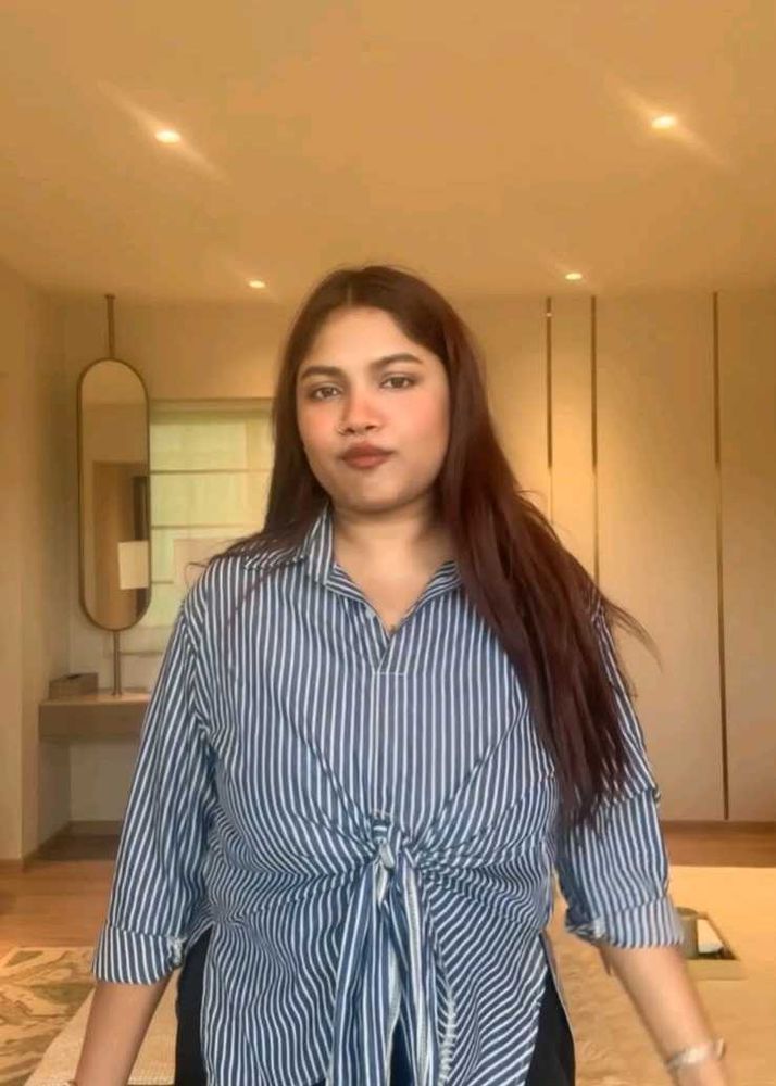 Chic Striped Button-Down Shirt