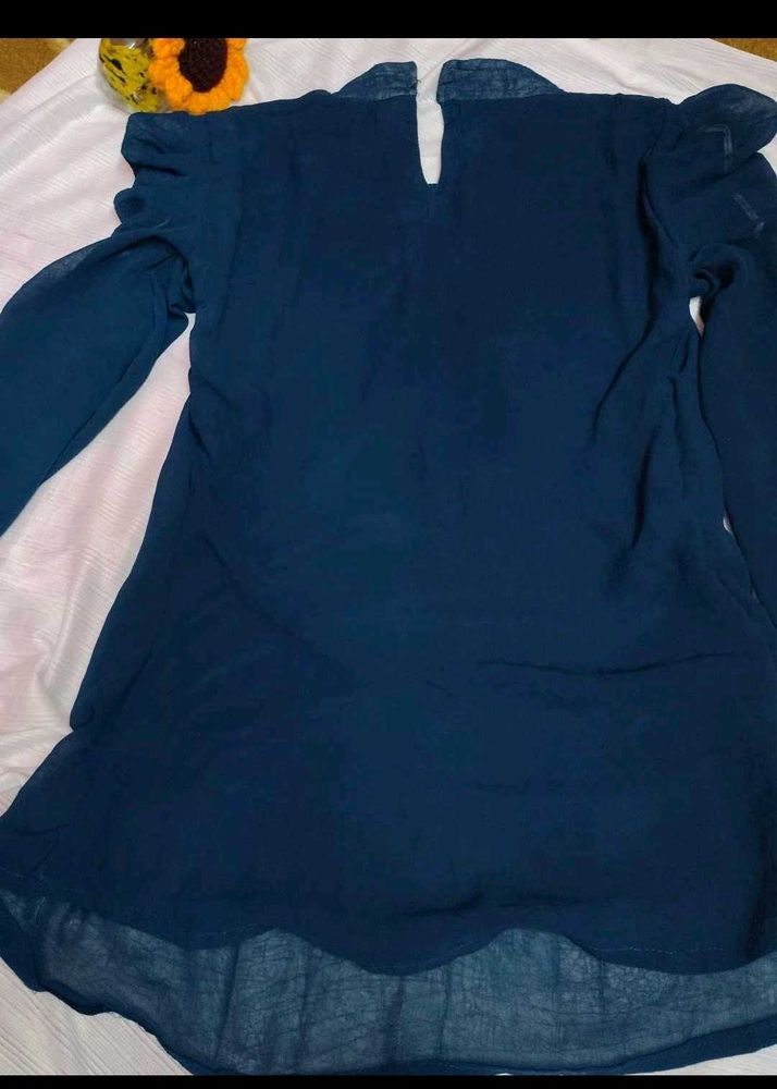 peacock green tunic top