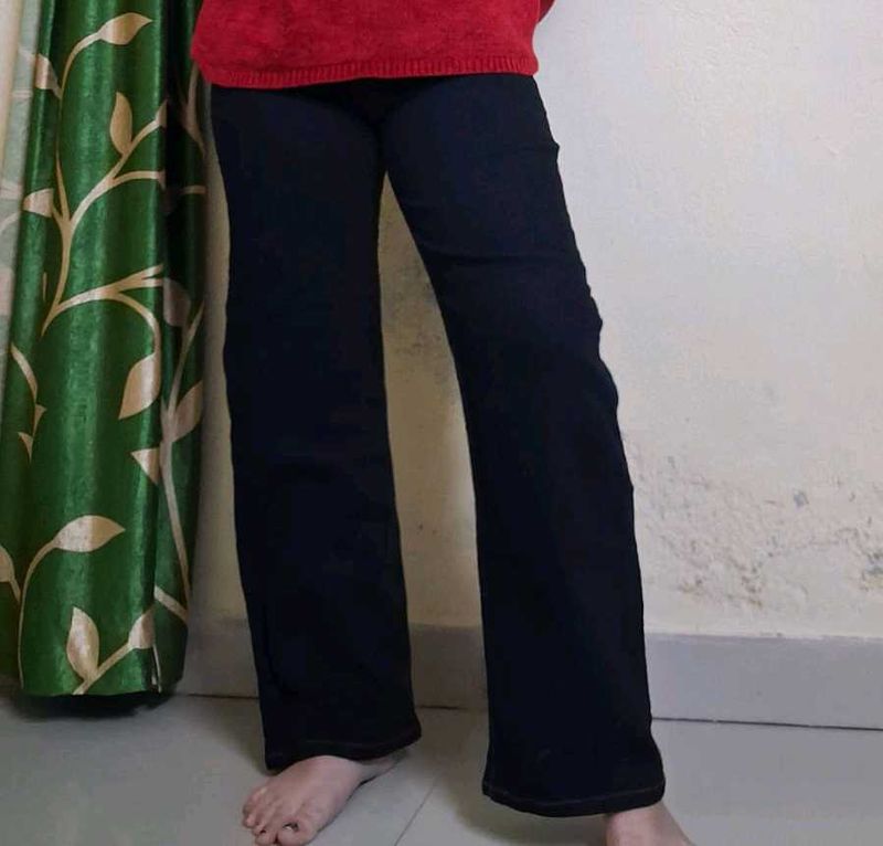 Black Straight Jeans for Women