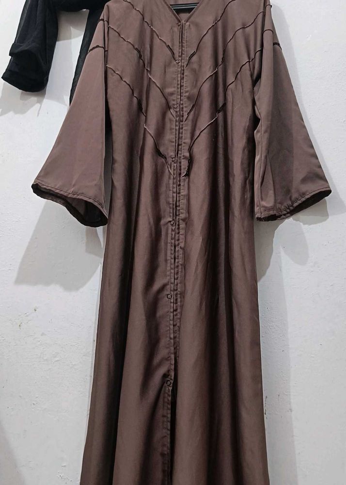 Brown Abaya-Style Gown