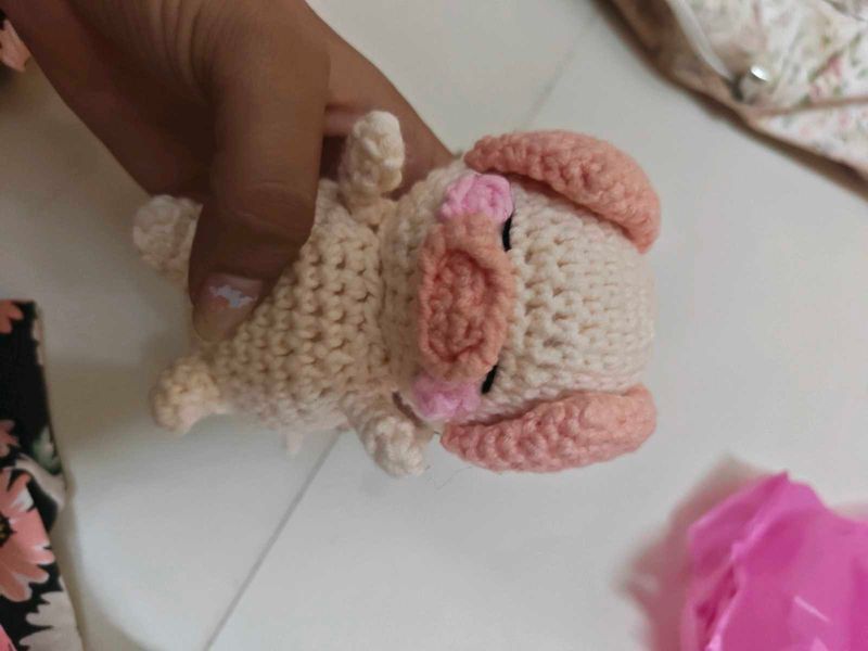 Crocheted Pig Toy