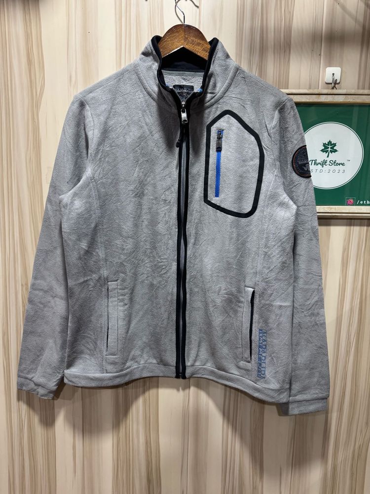 Napapijri Blouson Grey Zipup Warm Fleece