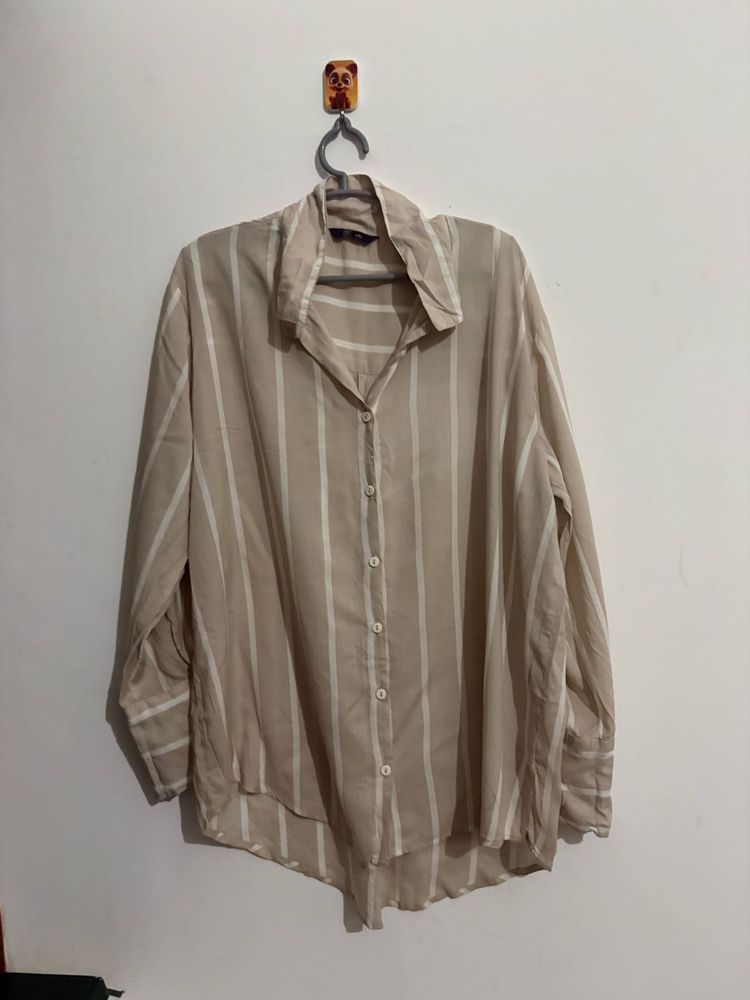 Striped Button-Up Shirt