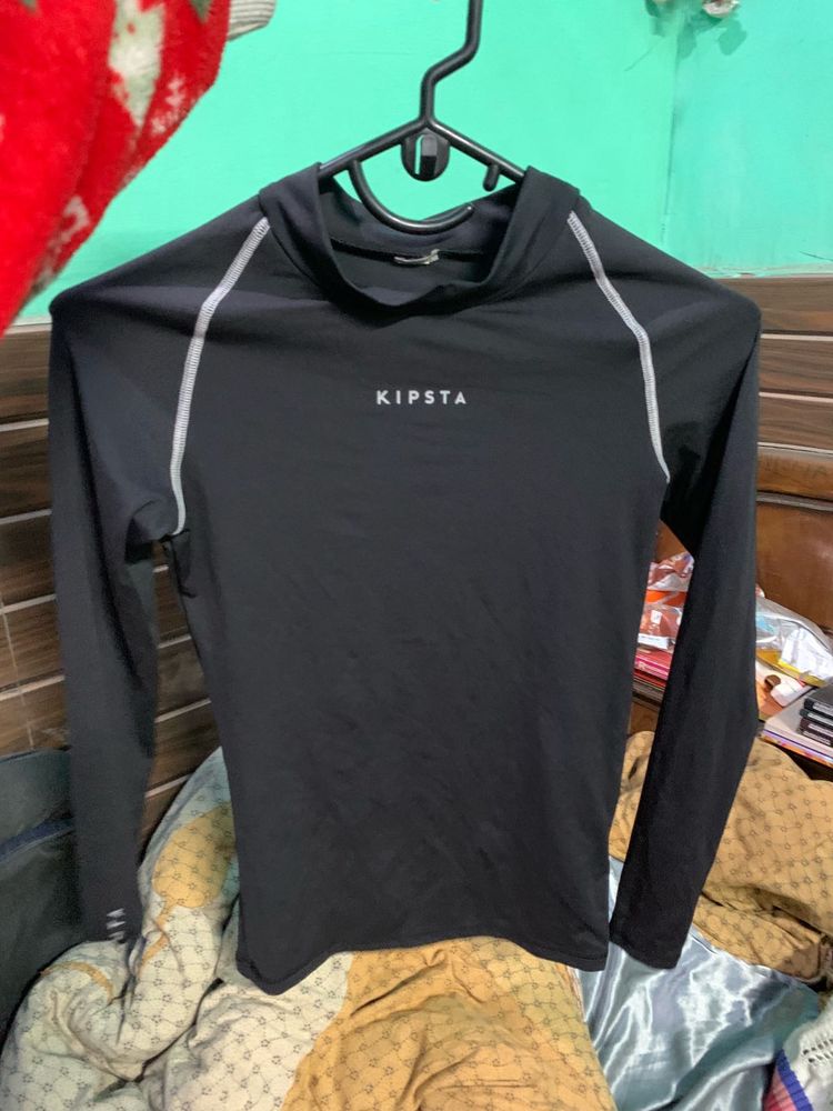 Kipsta Black Long Sleeve Athletic Top