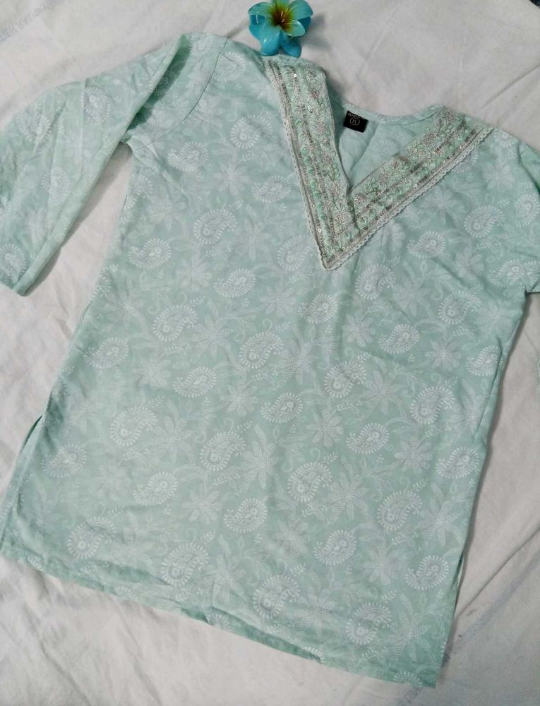Light green short kurta 💚