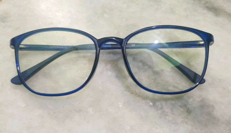 Stylish Blue Round Frame Glasses