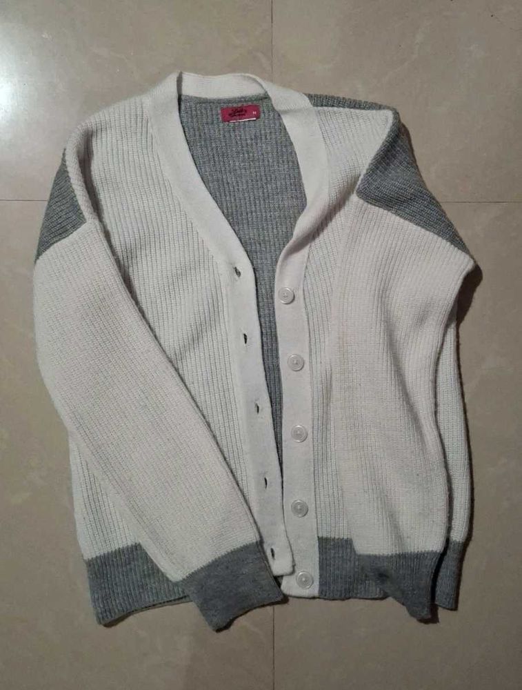 Cozy White Cardigan | Size S