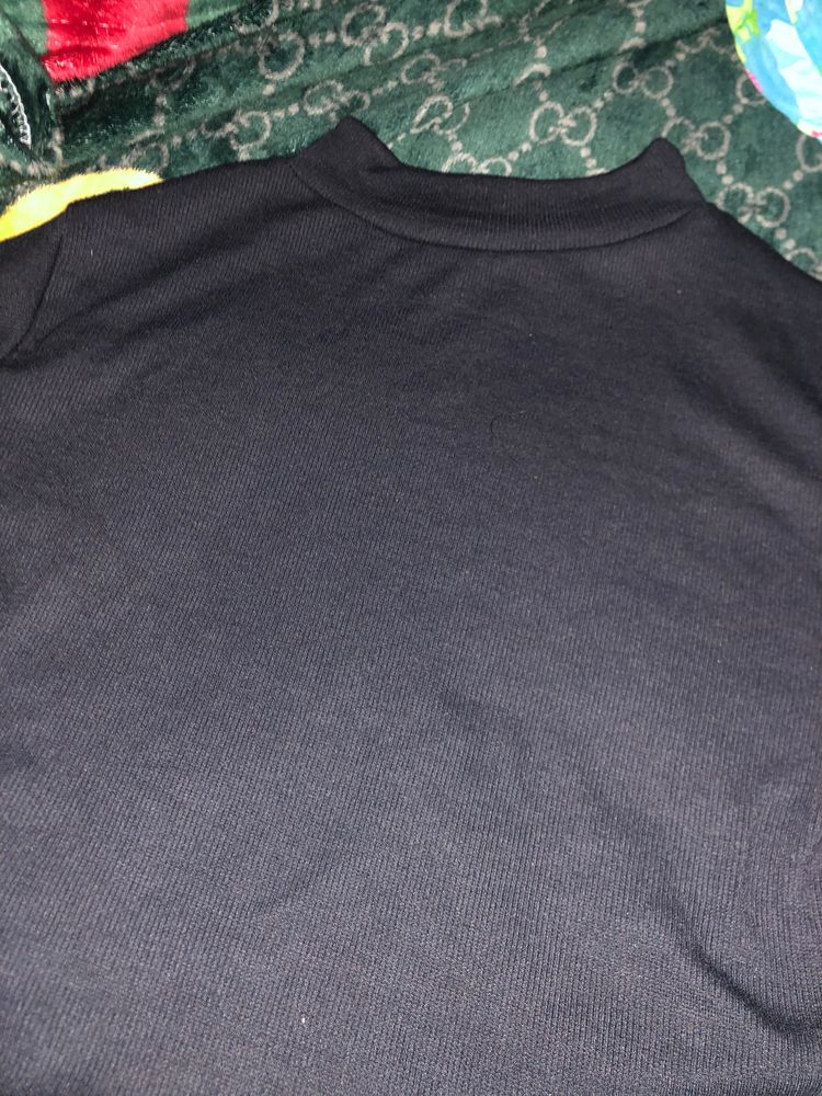 Black Halter Neck T-shirt
