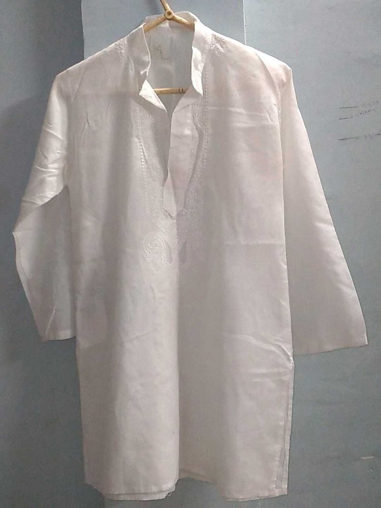White Cotton Kurta