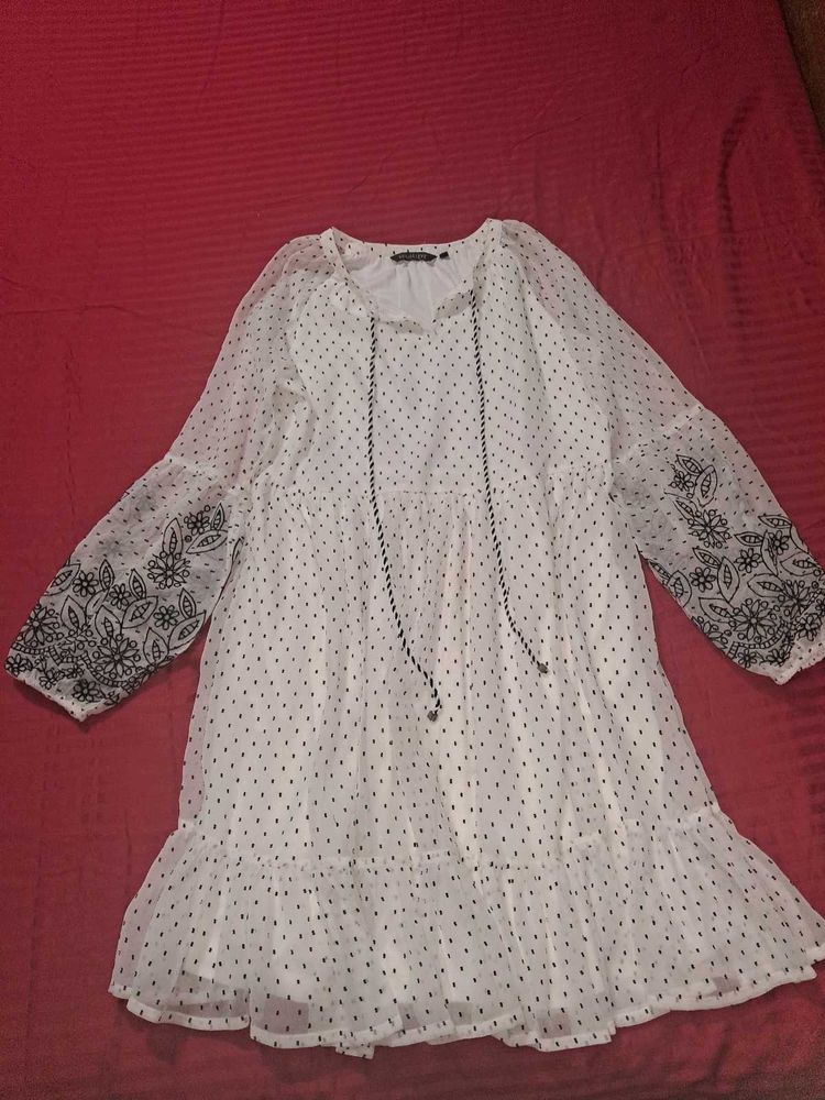 White Embroidered Dress
