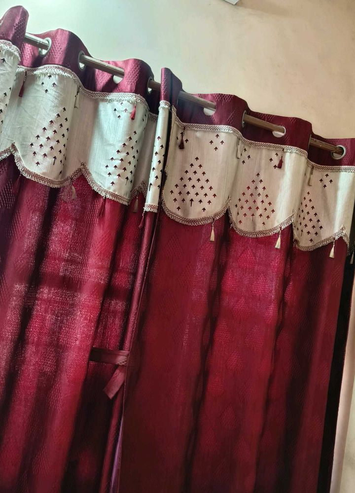 Maroon Window Curtains