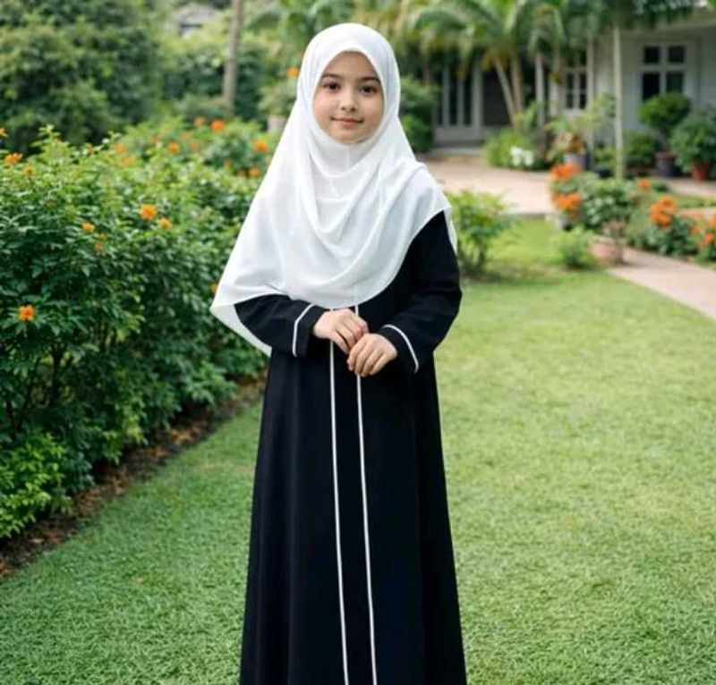 Elegant Abaya Gown with Hijab