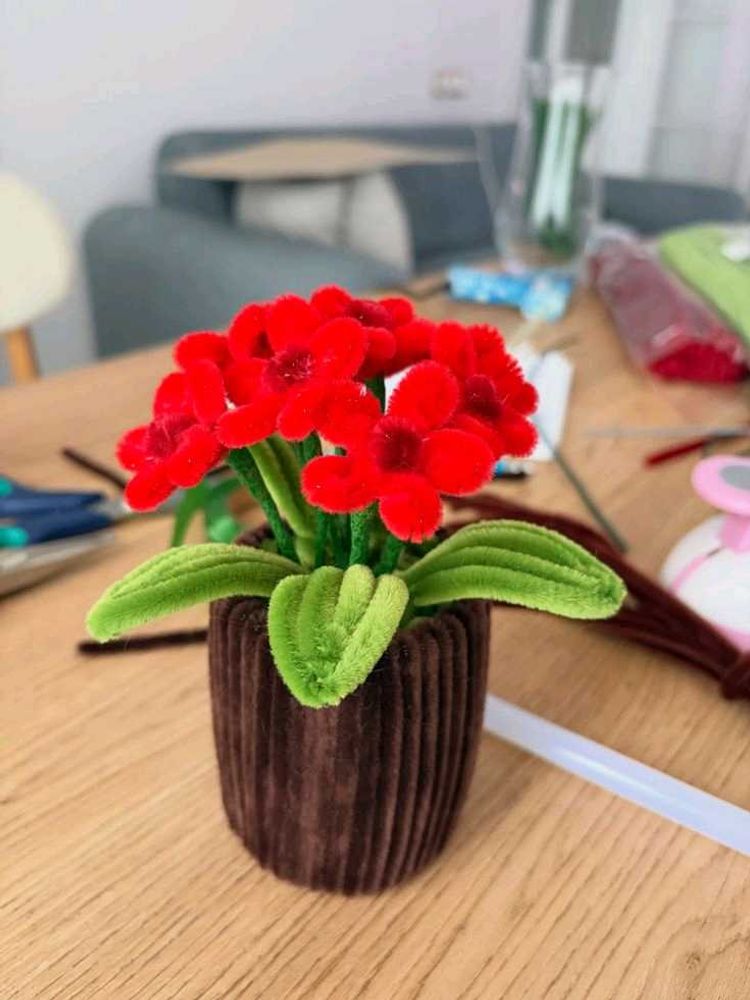 Handmade Pipe Cleaner Flower Pot
