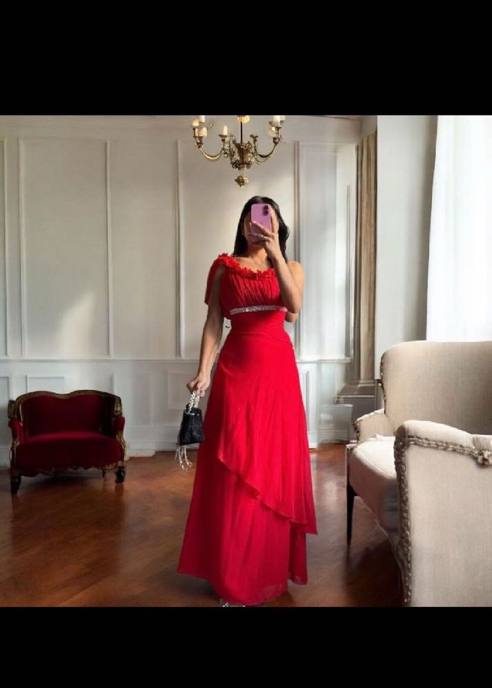 red dress long