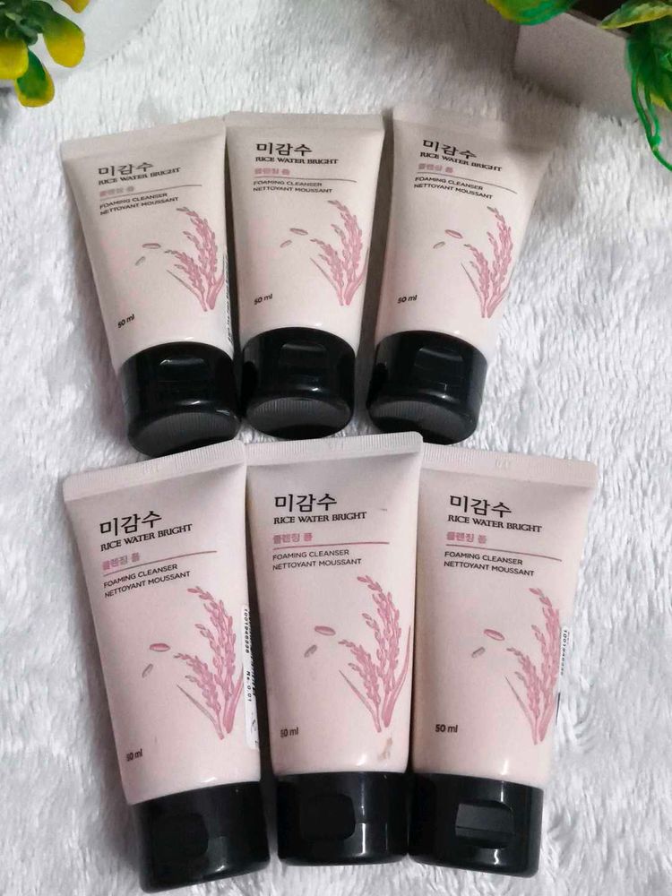 Pack of 6 The Face Shop Rice Water Bright Foaming