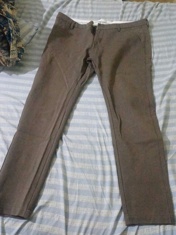Men's Brown Casual Trousers