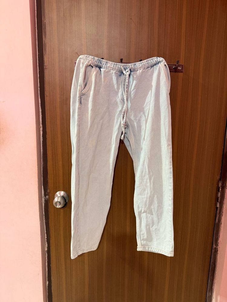 Light Wash Denim Joggers