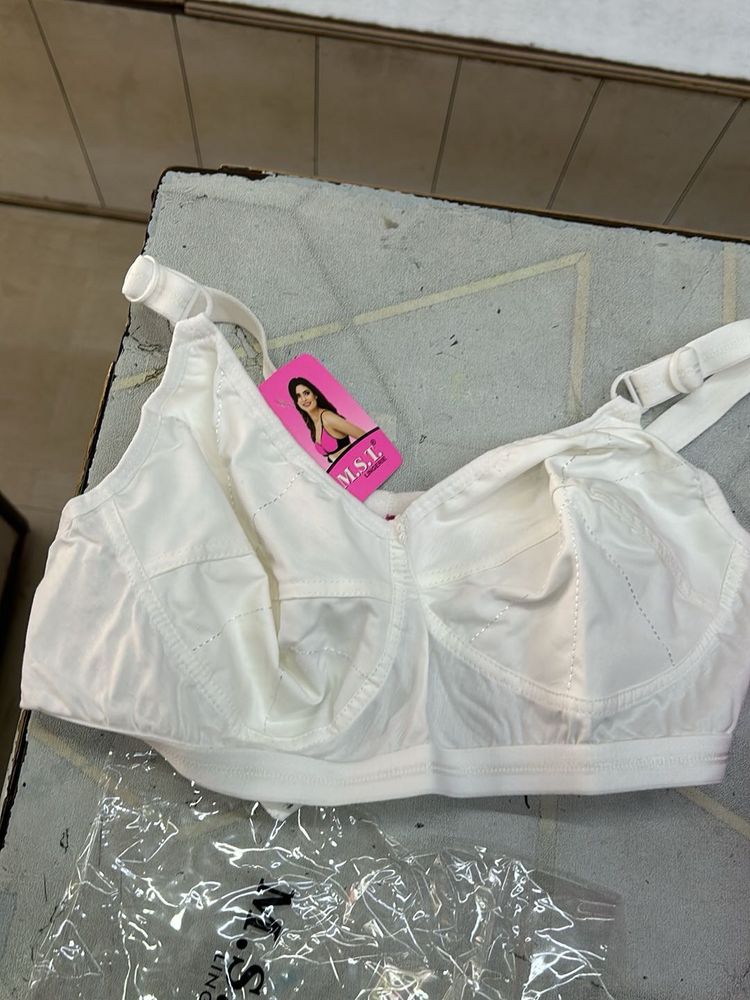 All Size Available pack of 2 White Bra cotton