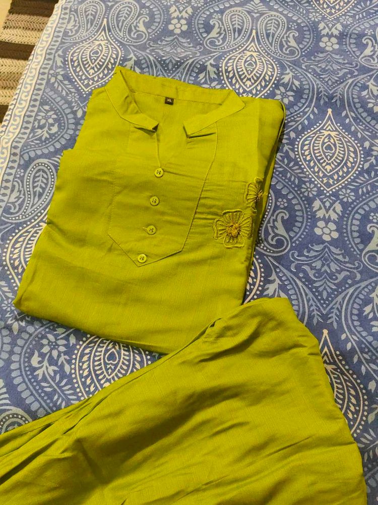 Beautiful Lime Green Kurta Set