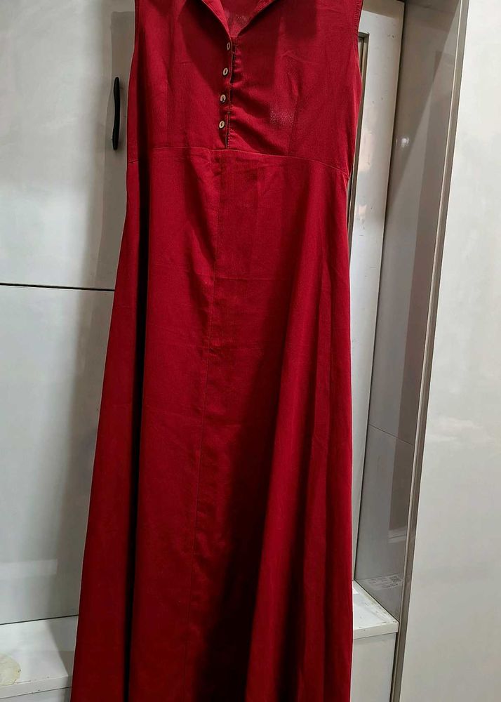 Elegant Red Maxi Dress