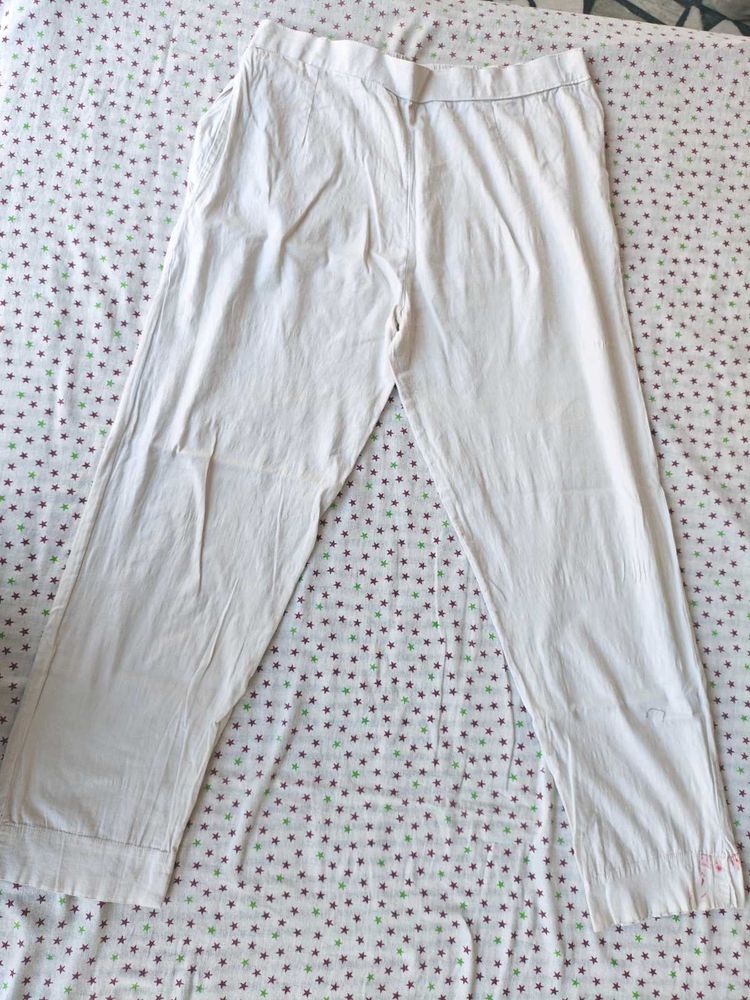 Comfortable White Cotton Salwar Pants