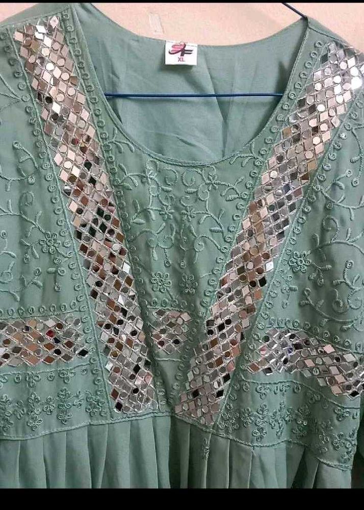 Elegant Mirror Work Kurta